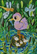 ‘Among the Rushes’, Anastasiia Trofymliuk, 8 years old, (teacher O.P. Hrytsiv), Kamianky