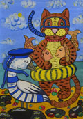 ‘Best friends’, Veronika Demydiuk, 8 years old, (teacher O.Ye. Marchuk), Gorodok