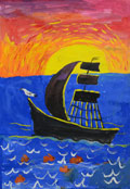 ‘The last ray’, Artem Kuchmii, 7 years old, (teacher O.O. Lysenko), Golovanivsk