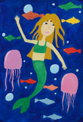 ‘The little mermaid’, Daria Bila, 9 years old, (teacher O.V. Obukhova), Samar