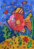 ‘The little fish’s big voyage’, Mariana Moskalenko, 7 years old, (teacher O.O. Lysenko), Golovanivsk