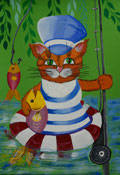 ‘Good catch’, Anna Budus, 7 years old, (teacher M.I. Bas), Gorodok