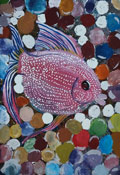 ‘Queen of colorful stones’, Veronika Kolomiiets, 8 years old, (teacher O.S. Pashkovska), Buialyk