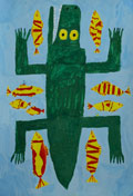 ‘Crocodile’, Veronika Kotenko, 7 years old, (teacher O.V. Obukhova), Zarichne