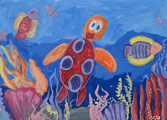 ‘Curious Little turtle’, Dominika Tataryna, 6 years old, (teacher O.O. Tkachuk), Ustyluh