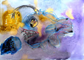 ‘Encounter with an anglerfish’, Vladyslav Valiiev, 9 years old, (teacher O.S. Abakumova), Pittsburgh, USA 