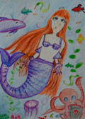 ‘Princess of the sea’, Milena Bendrekivska, 9 years old, (teacher O.S. Bondarenko), Vilniansk