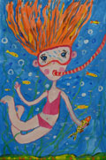 ‘Red-haired traveler’, Daria Riaba, 7 years old, (teacher O.O. Lysenko), Golovanivsk