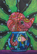 ‘Avoiding the hook’, Radyslav Builov, 8 years old, (teacher M.I. Bas), Gorodok