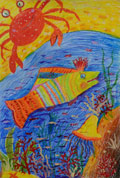 ‘Goldfish and red crab’, Maksym Bondarenko, 11 years old, (teacher O.O. Lysenko), Golovanivsk