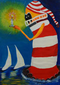 ‘Hope at sea’, Anhelina Vysochynska, 12 years old, (teacher L.M. Yakubko), Gorodok