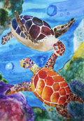 ‘Turtles’, Kira Kormyshyna, 10 years old, (teacher O.O. Kotenko), Vysokyi