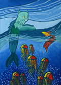 ‘Conversation in the waves’, Anastasiia Popovych, 10 years old, (teacher A.M. Peliukh), Gorodok