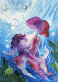‘Jellyfish’, Kira Kormyshyna, 10 years old, (teacher O.O. Kotenko), Vysokyi