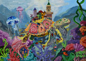 ‘Floating land’, Alisa Revniuk, 10 years old, (teacher I.Ye. Melnyk), Rivne