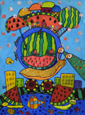 ‘Journey through watermelon city’, Vira Sosidko, 11 years old, (teacher L.O. Kamianska), Kryvyi Rih