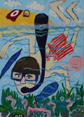 ‘Visiting the crab’, Dmytro Tkachenko, 10 years old, (teacher O.I. Shpuk), Kalush