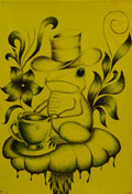 ‘Gentleman’s tea time’, Angelina Chudinovych, 11 years old, (teacher N.Y. Bagola), Gorodok