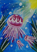 ‘Beauty of the underwater world’, Daryna Vezerska, 12 years old, (teacher T.O. Yakovuk), Vyshneve