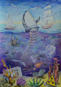 ‘Somewhere beneath the ocean’, Olha Guliuk, 13 years old, (teacher A.V. Levchuk), Ovruch