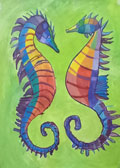 ‘Seahorses – friends’, Yeva Dyvak, 14 years old, (teacher N.M. Dolgushyna), Kyiv