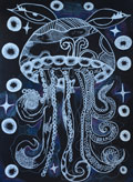 ‘Underwater night’, Oleksandra Gumenna, 13 years old, (teacher N.Y. Bagola), Gorodok